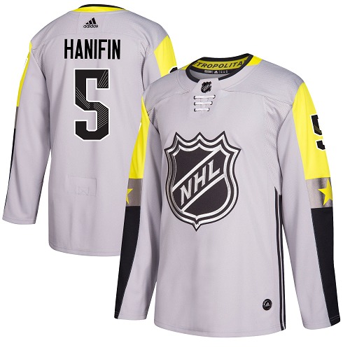 Adidas Men Carolina Hurricanes #5 Noah Hanifin Gray 2018 All-Star NHL Jersey->carolina hurricanes->NHL Jersey